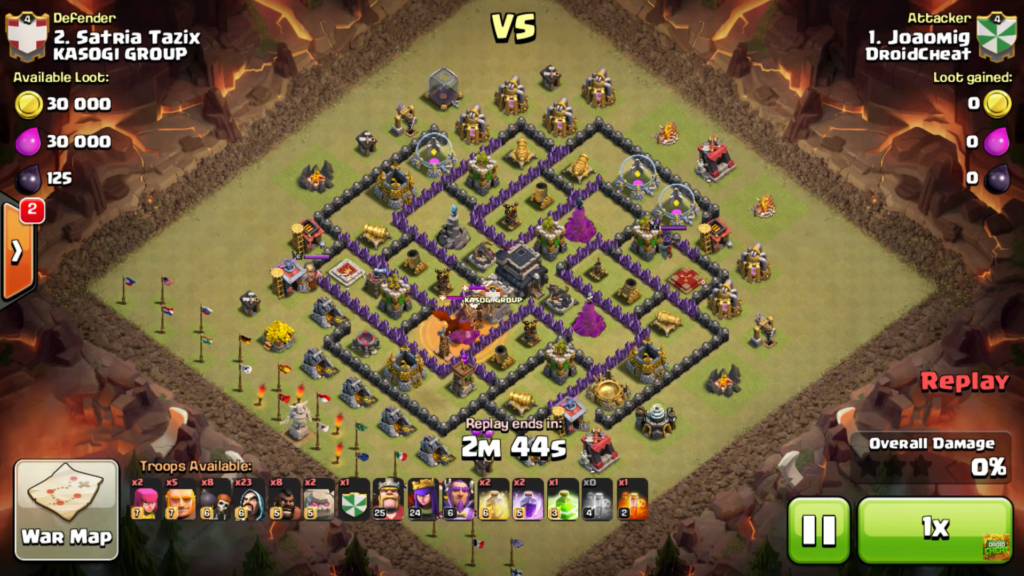 war map - gameplay of clash of clans