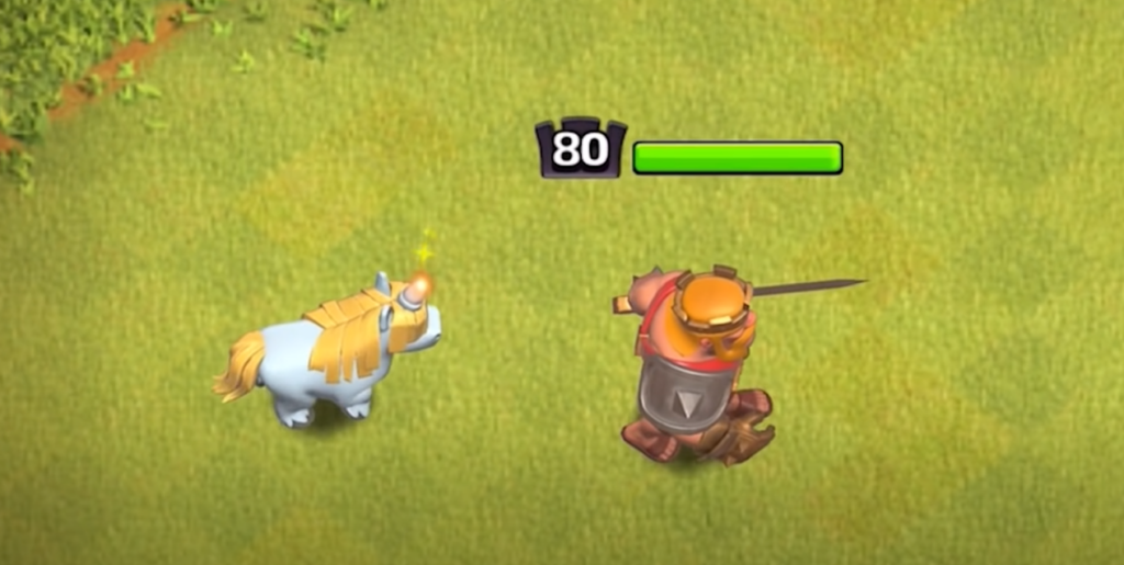 a character and its pet in the game Clash of Clans