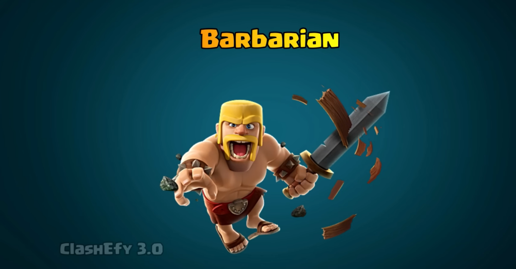 barbarian king on dark blue background with sword