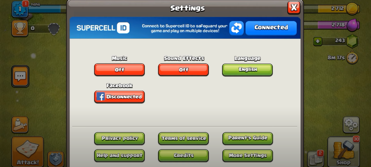 how to create new clash of clans account